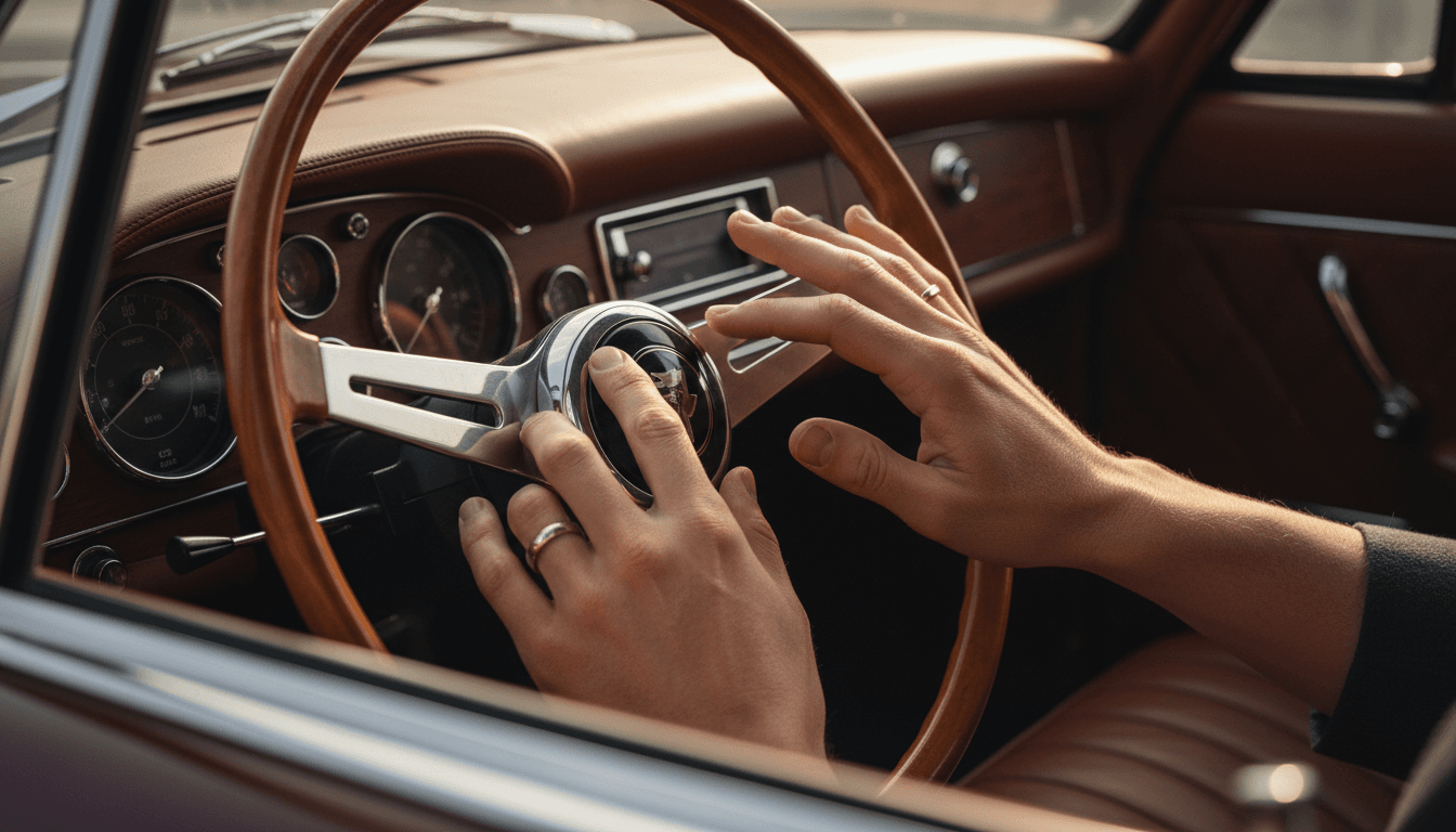 Detailed view of luxury vehicle craftsmanship